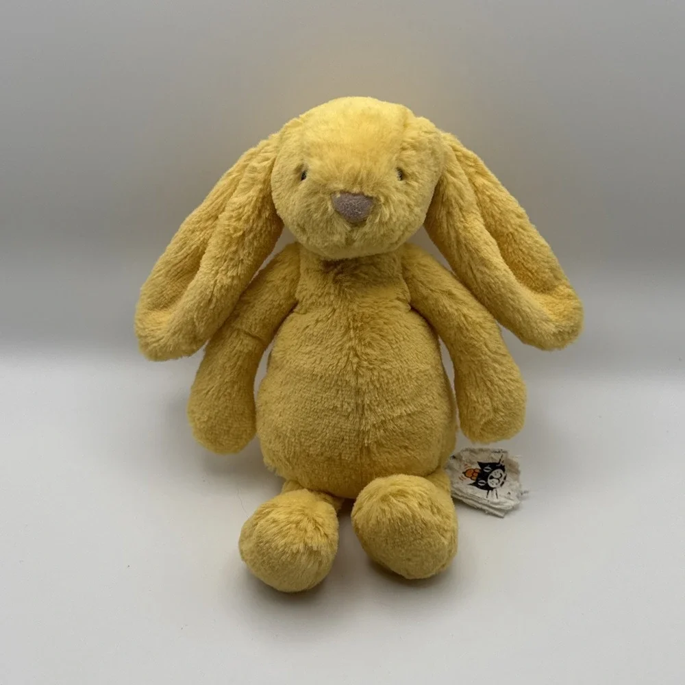 Jellycat Small Bashful Sunshine Yellow Bunny White Tail 8 Inch Retired